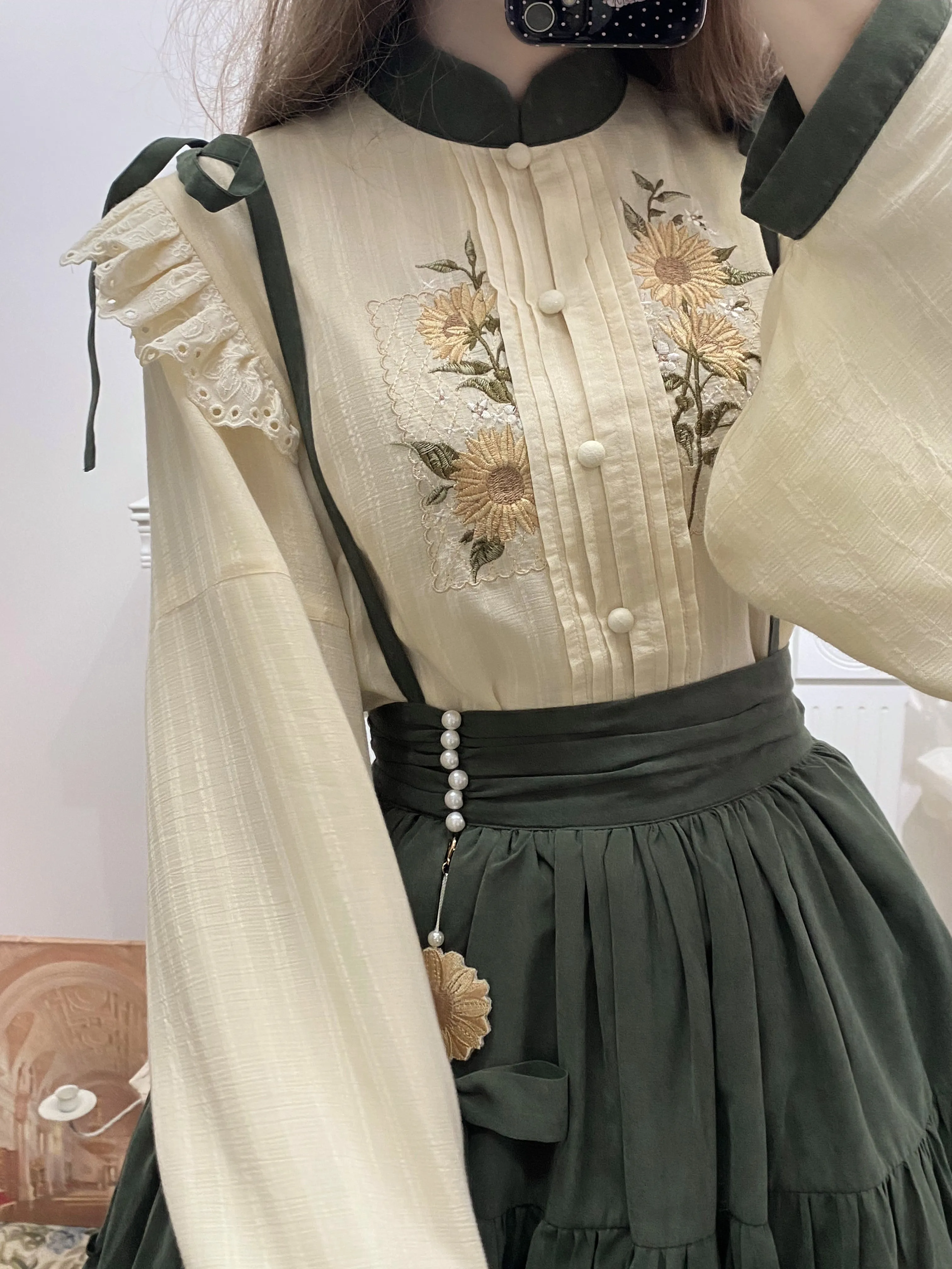 (Buyforme)Meow Jun~Sunflower Appointment~Chinese Style Skirt and Blouse