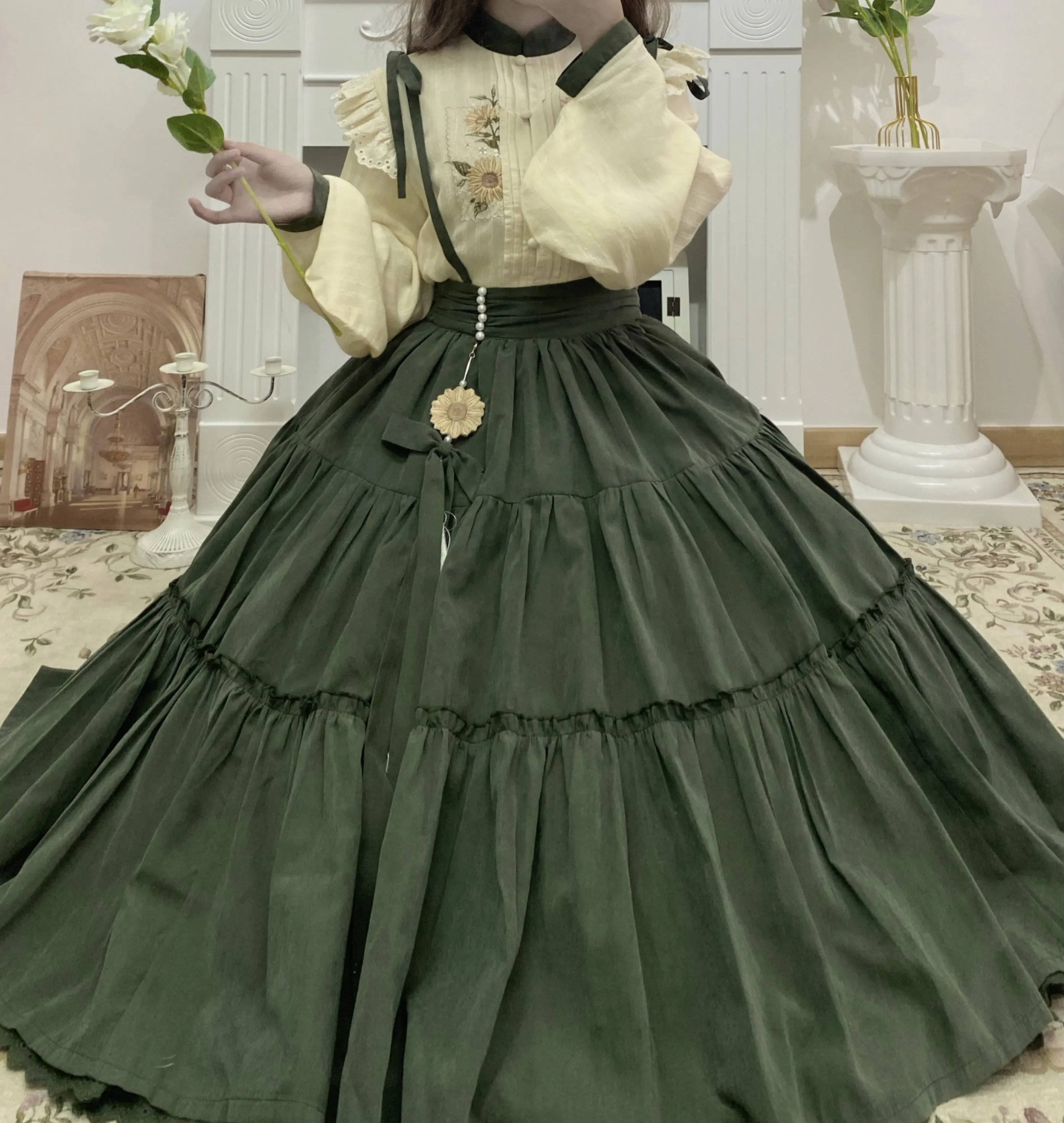 (Buyforme)Meow Jun~Sunflower Appointment~Chinese Style Skirt and Blouse