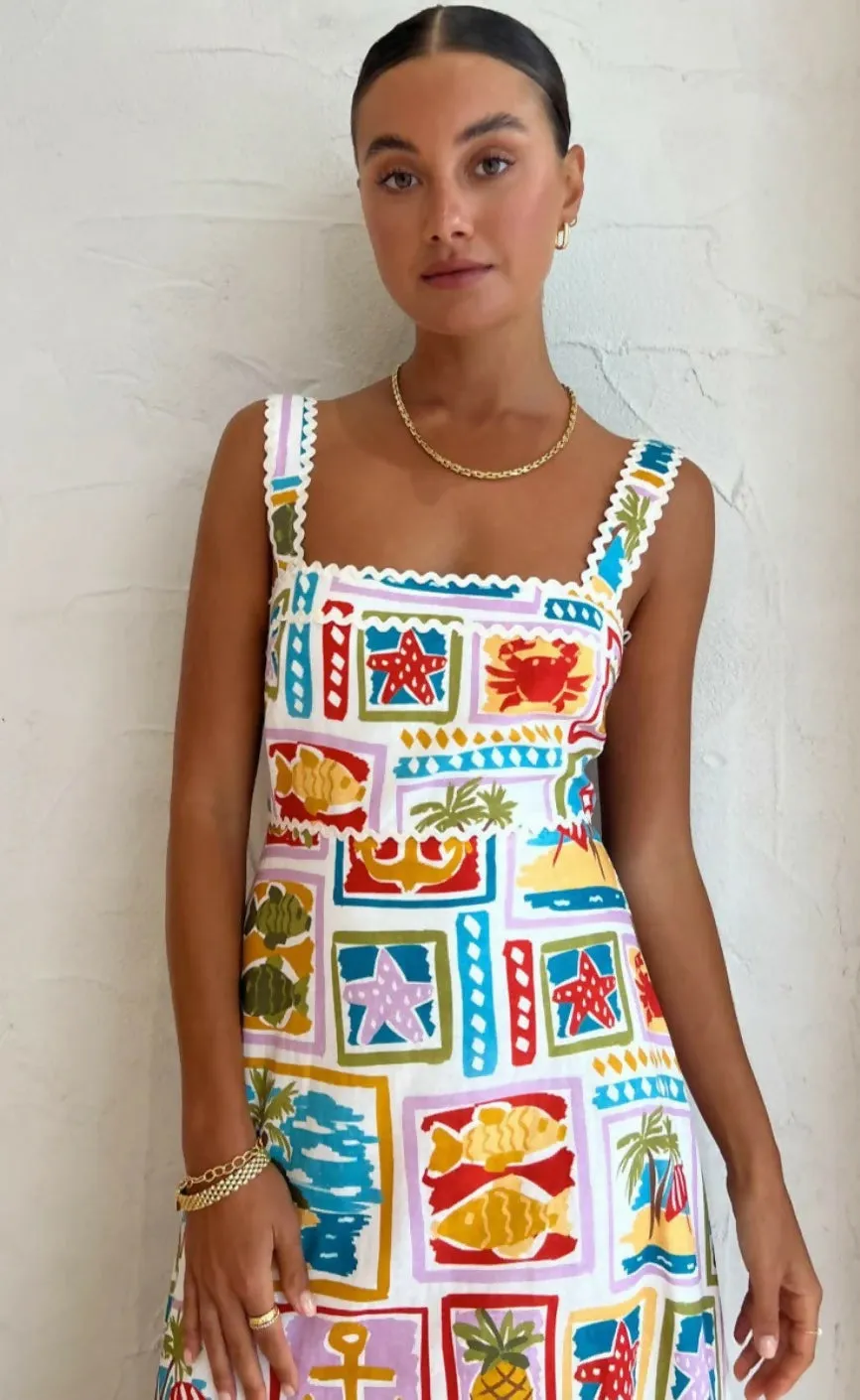 By Nicola Goldie Maxi Dress in Summertime Size 10