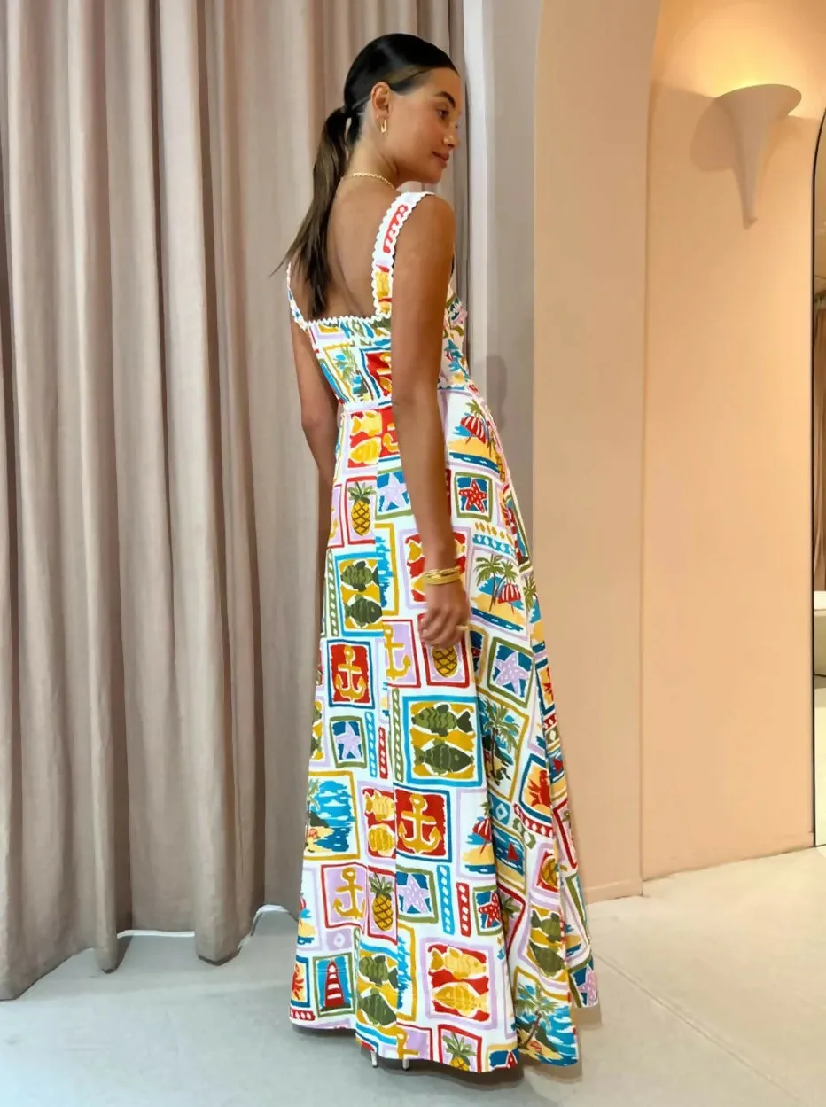 By Nicola Goldie Maxi Dress in Summertime Size 10