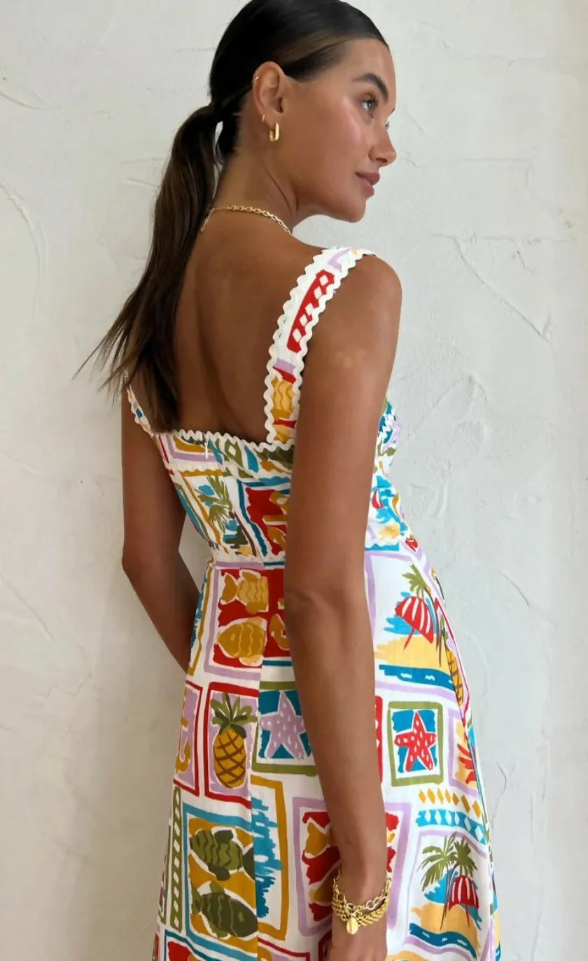 By Nicola Goldie Maxi Dress in Summertime Size 10