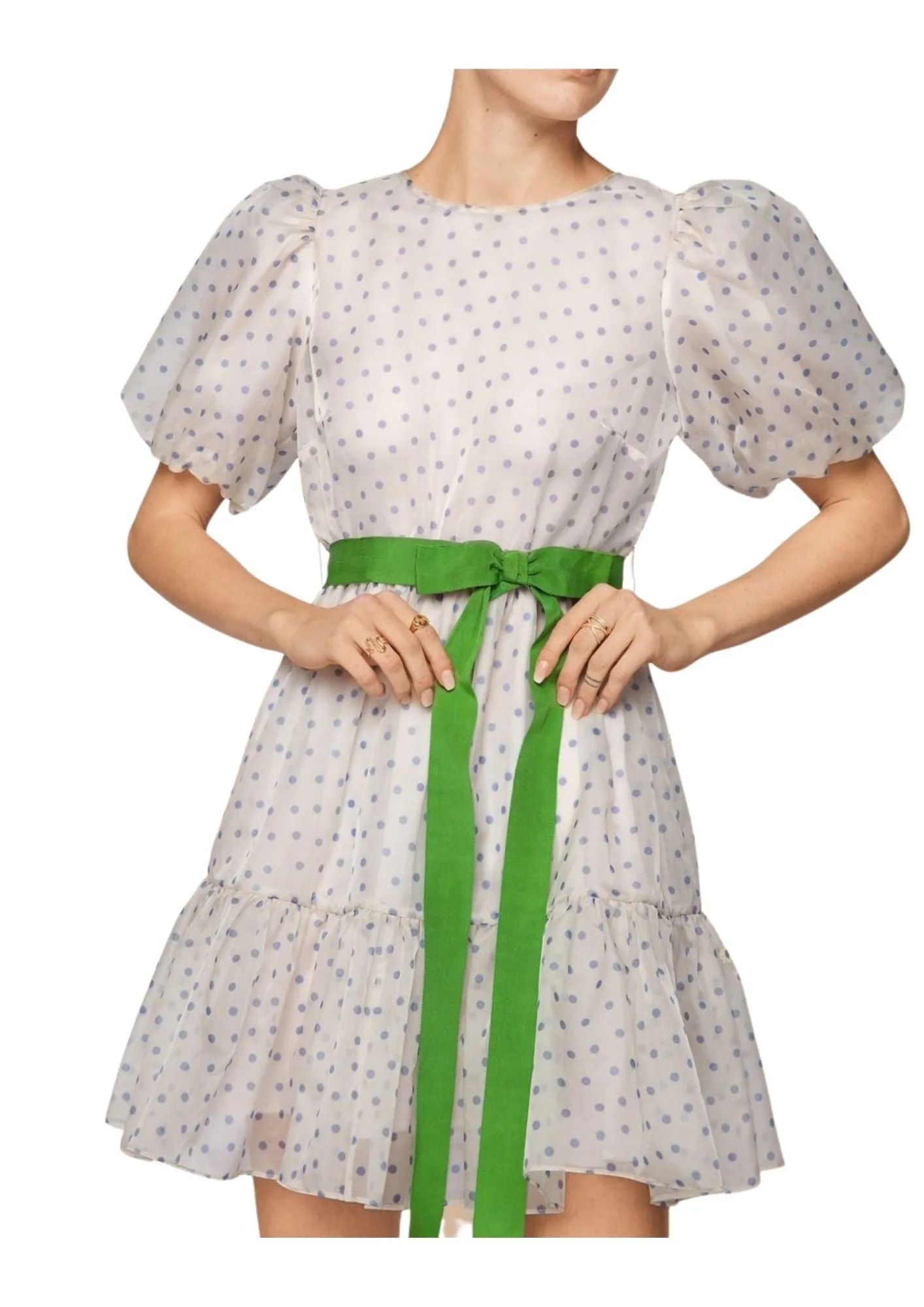 BYTIMO - Organza Polka Mini Dress