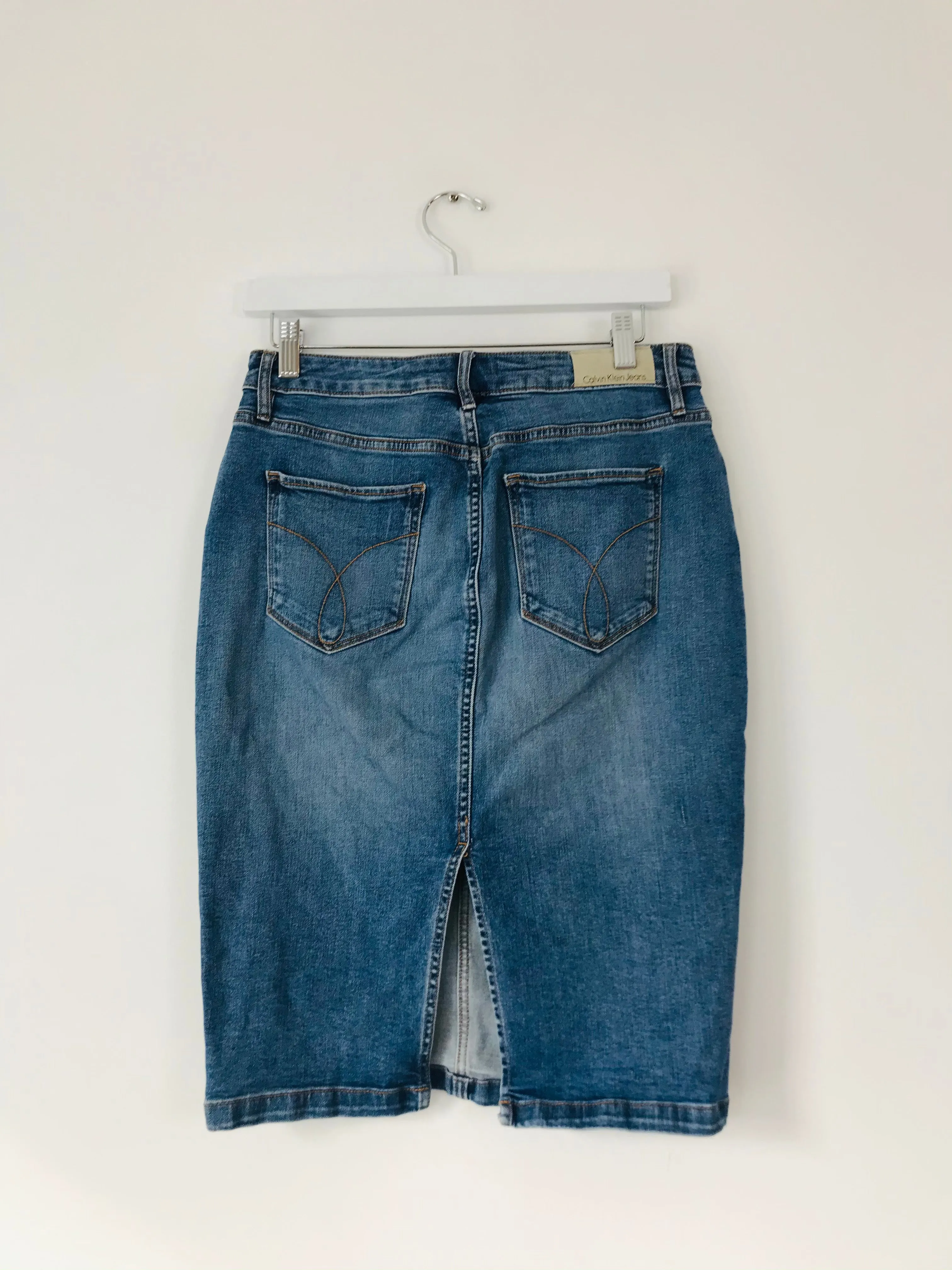 Calvin Klein Women’s Denim Pencil Skirt | 29 UK10 | Blue