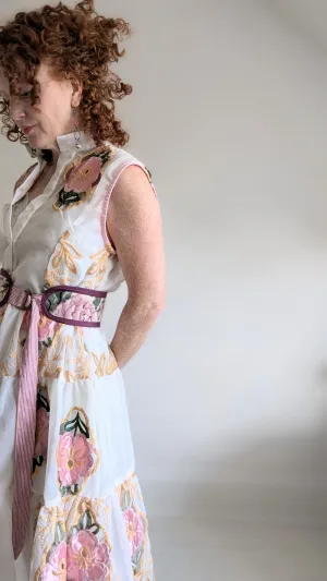 Carrie Dress - One of a Kind Upcycled & Vintage Sheer Drapery Size L/XL #CAR8