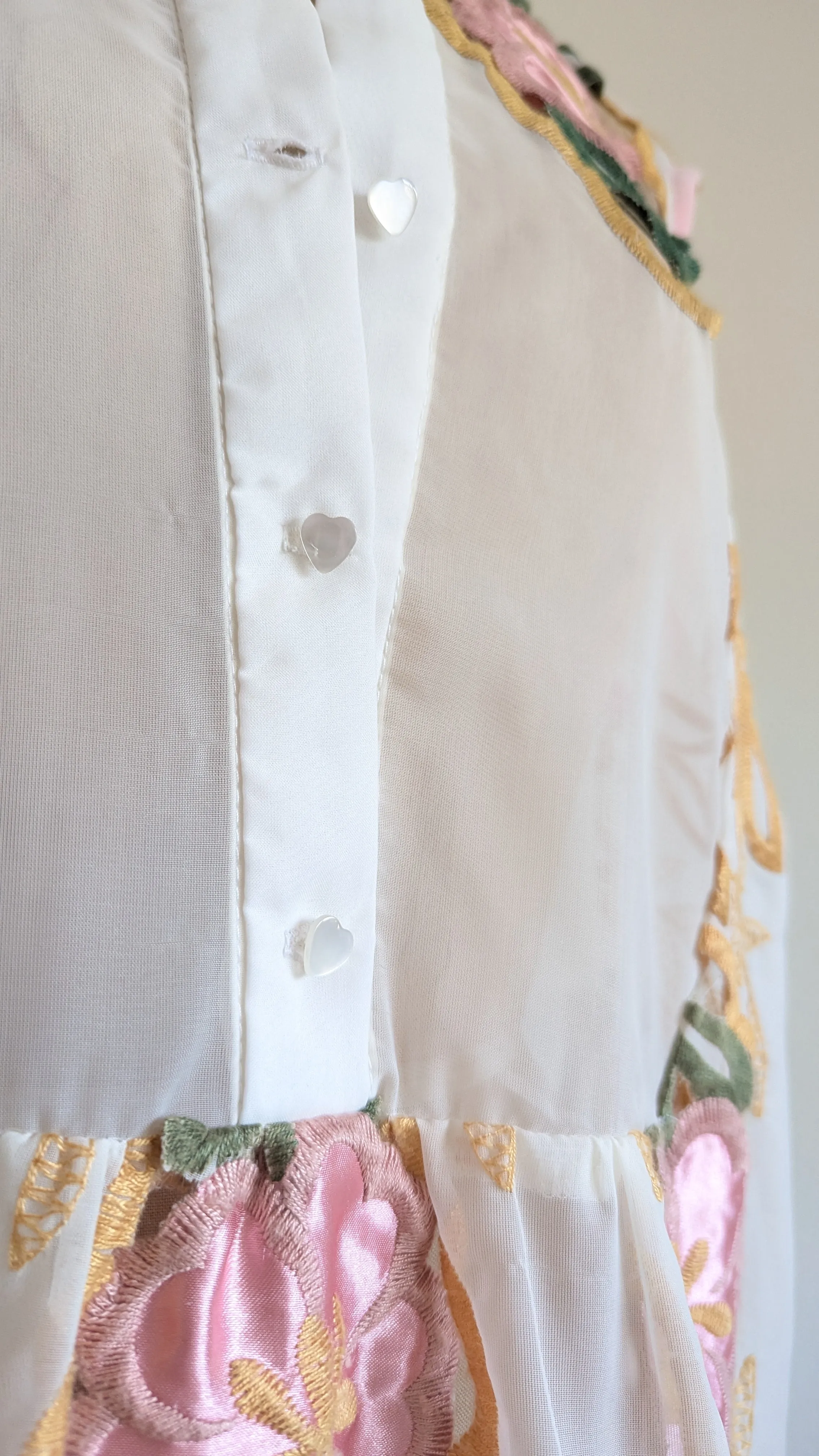 Carrie Dress - One of a Kind Upcycled & Vintage Sheer Drapery Size L/XL #CAR8