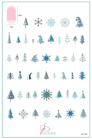 CjSC-086 - Frosty Forest   |  Clear Jelly Stamping Plate