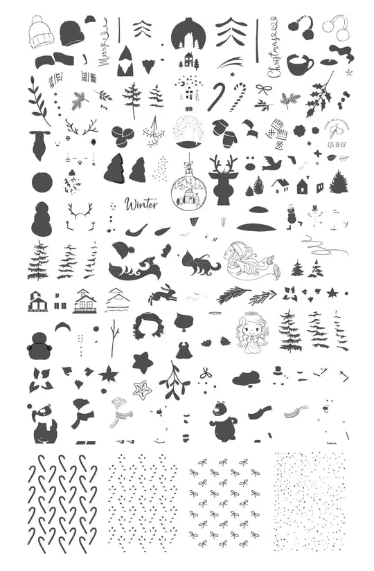 CJSLE-07 - Frosty's Winter Wonderland   |  Clear Jelly Stamping Plate