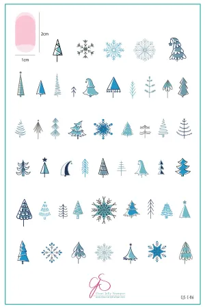 Clear Jelly Stamper Plate Large - Frosty Forest (CjSC-86)