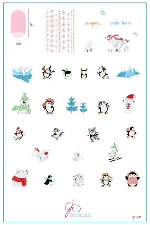 Clear Jelly Stamper Plate Large - Ice Cap Adventures (CjS-330)