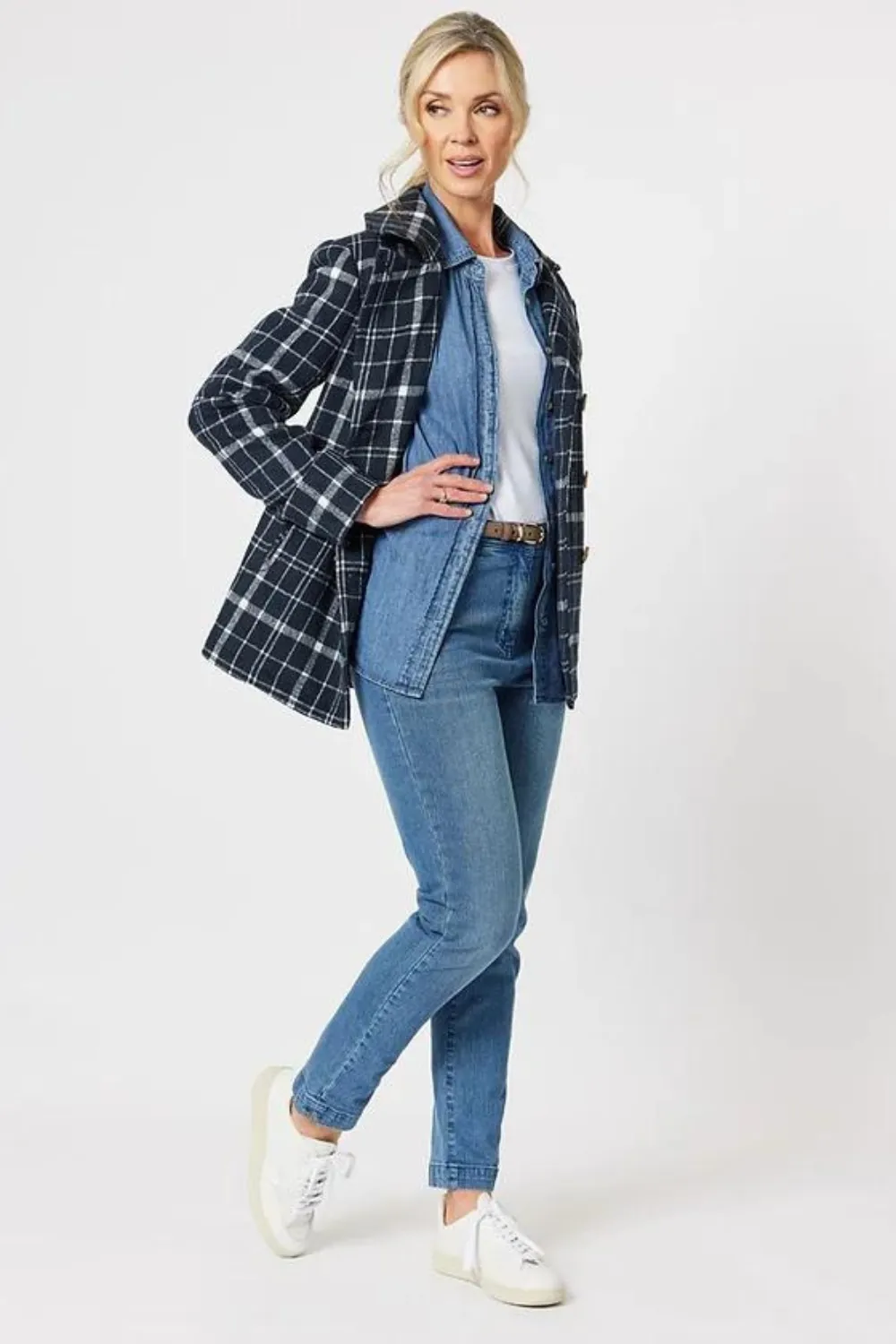 Colorado Check Car Coat