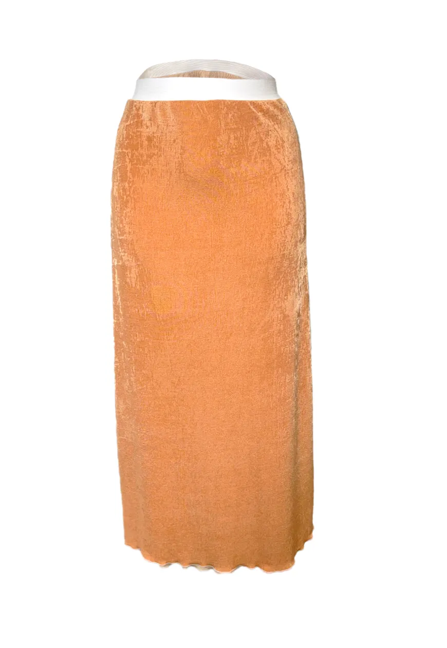 CREAM/ MAPLE REVERSIBLE SKIRT