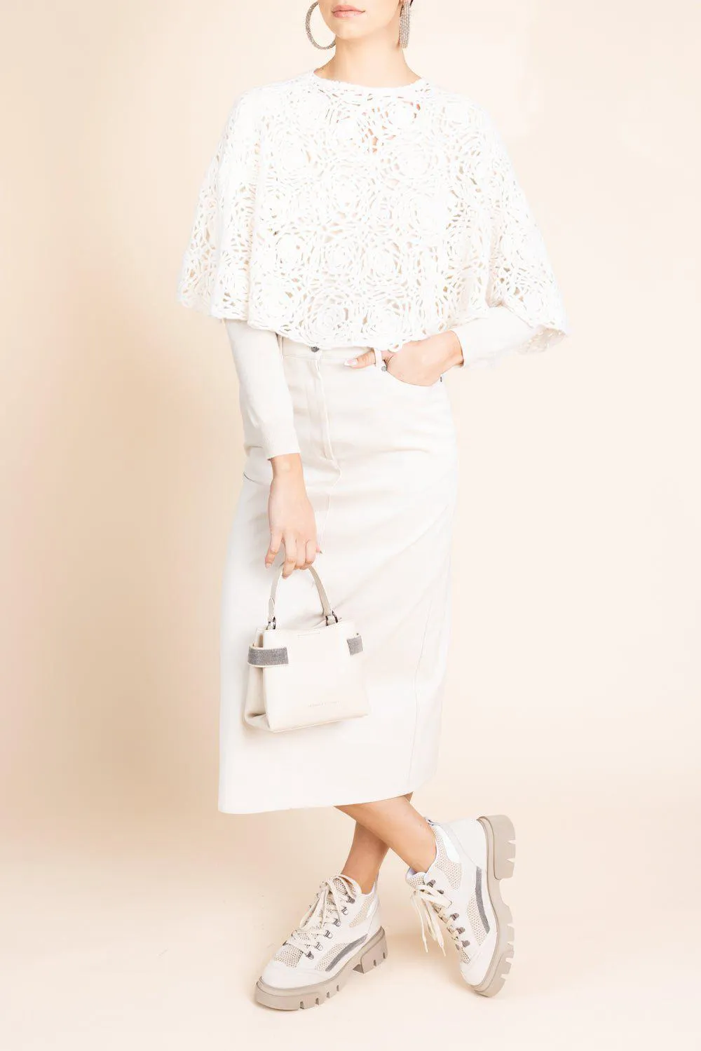 Crochet Poncho - White