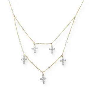 Cross 14K Gold Layered Necklace