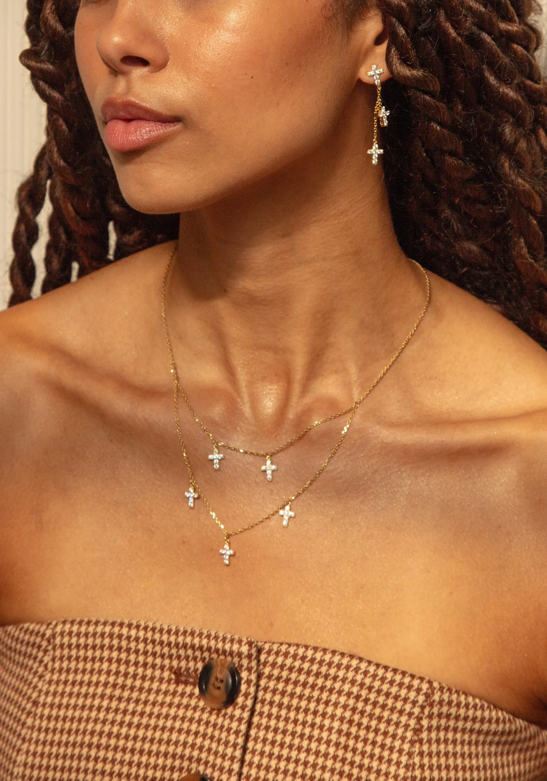 Cross 14K Gold Layered Necklace