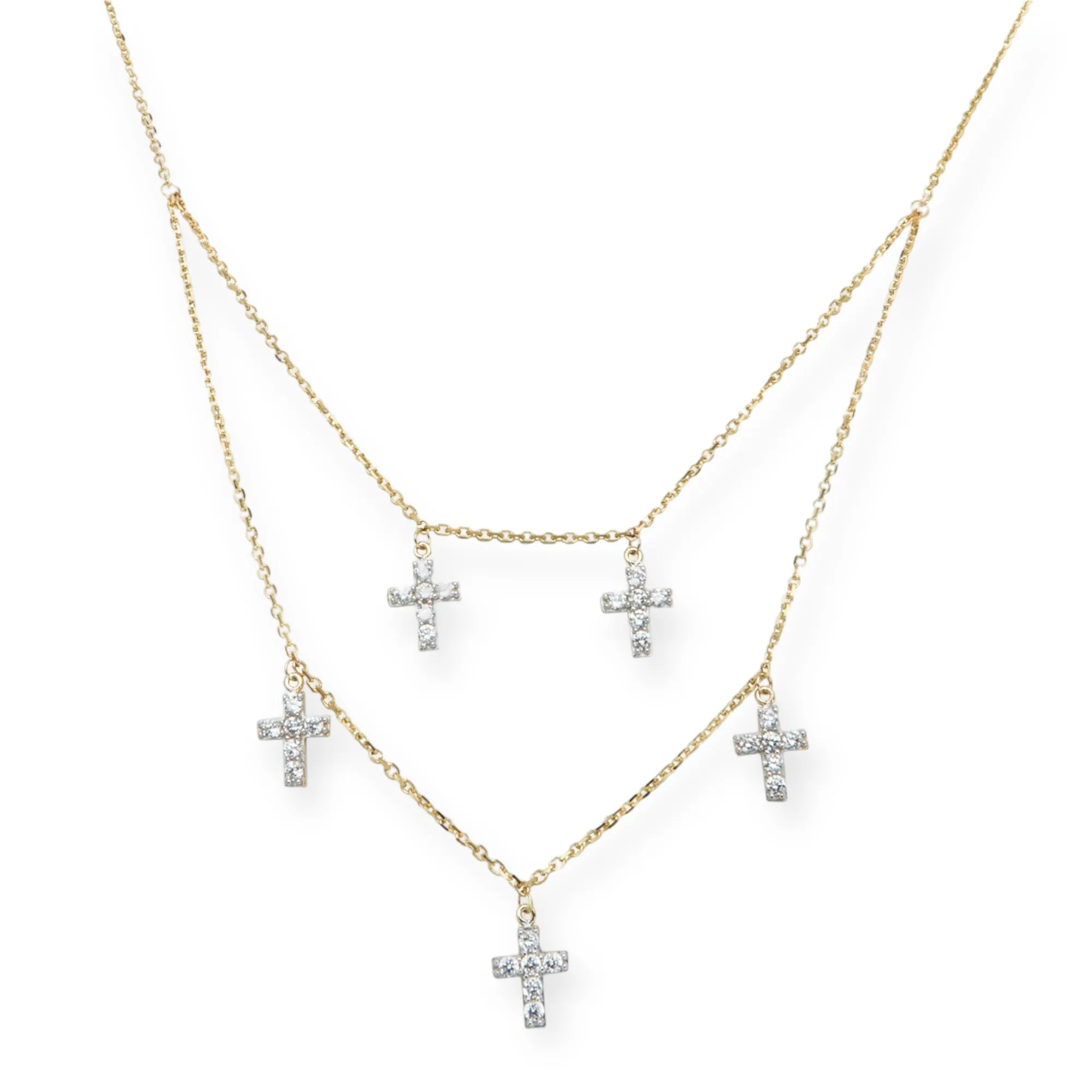 Cross 14K Gold Layered Necklace