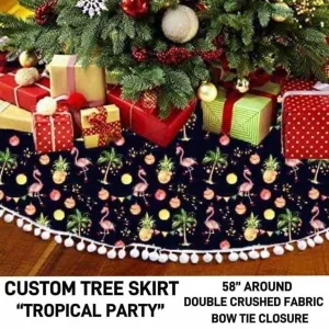 Custom Design Velvet Christmas Tree Skirts