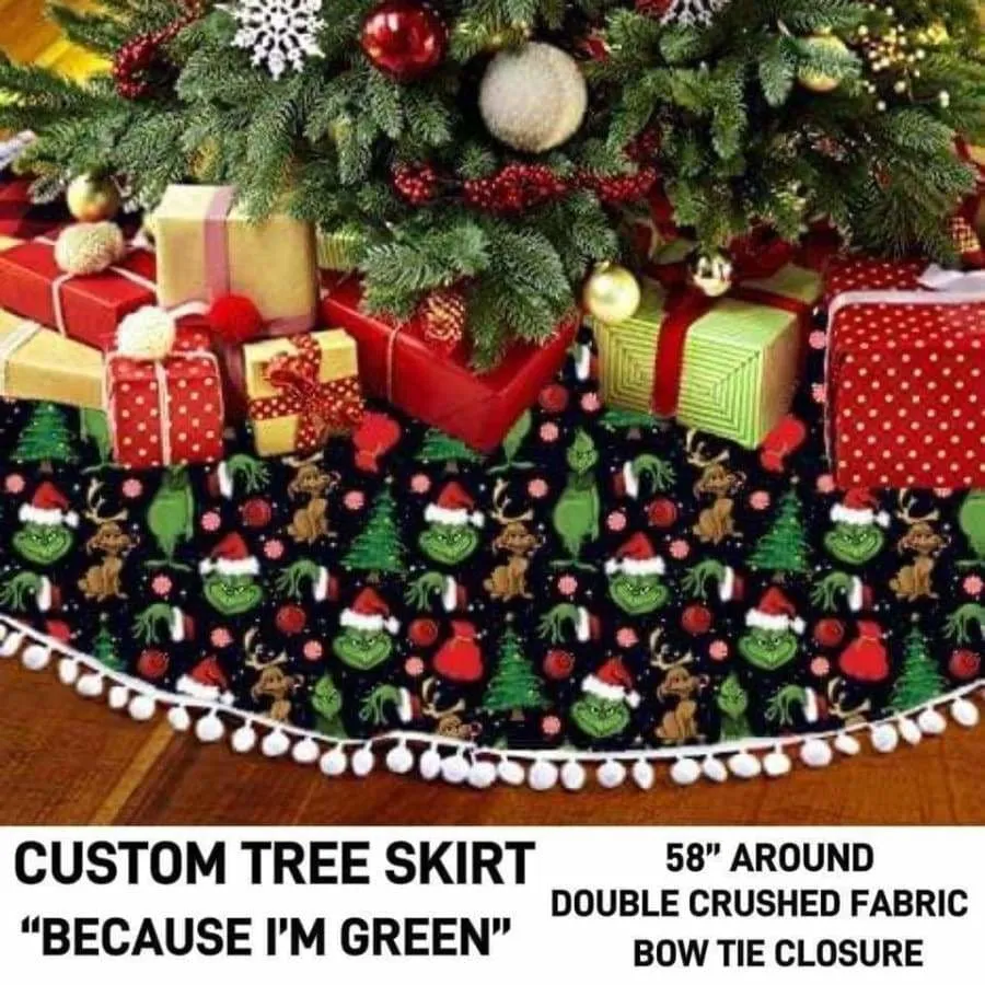Custom Design Velvet Christmas Tree Skirts