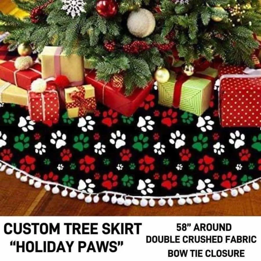 Custom Design Velvet Christmas Tree Skirts