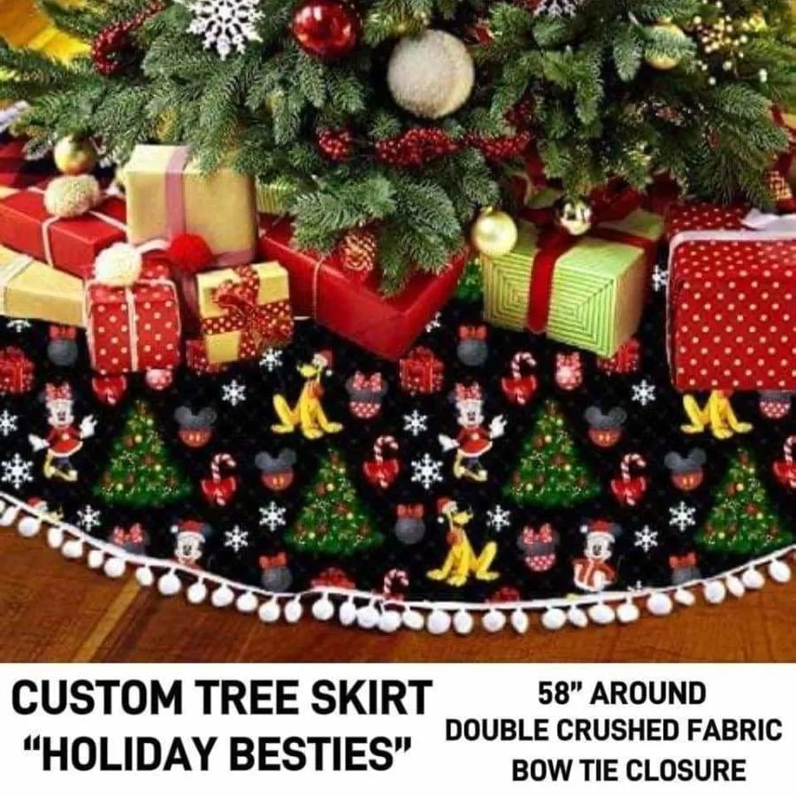 Custom Design Velvet Christmas Tree Skirts