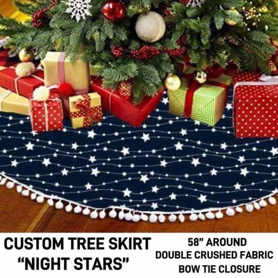 Custom Design Velvet Christmas Tree Skirts
