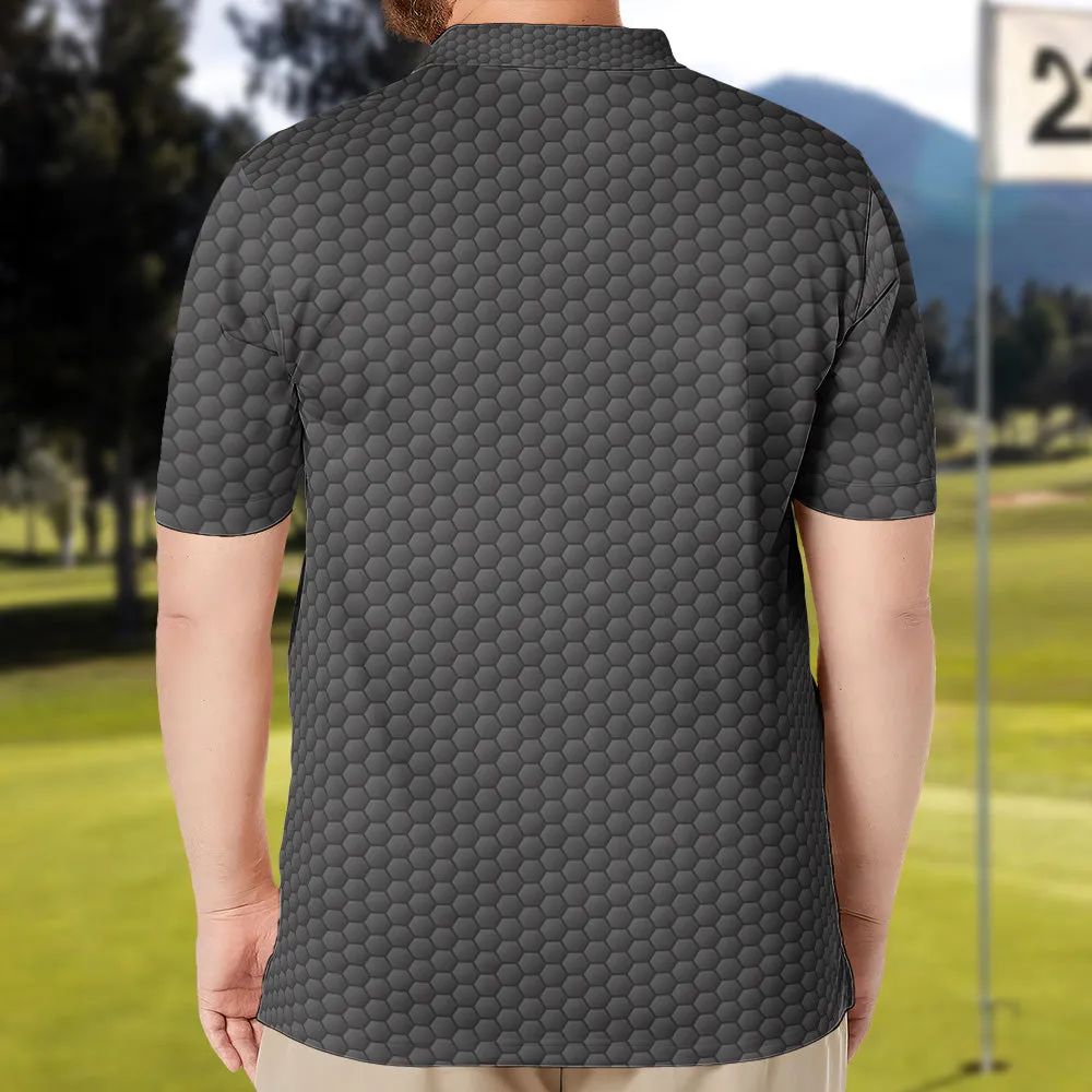 Custom Name Golf Ball Pattern Line Vintage Style For Golf Lovers - Custom Golf Shirt