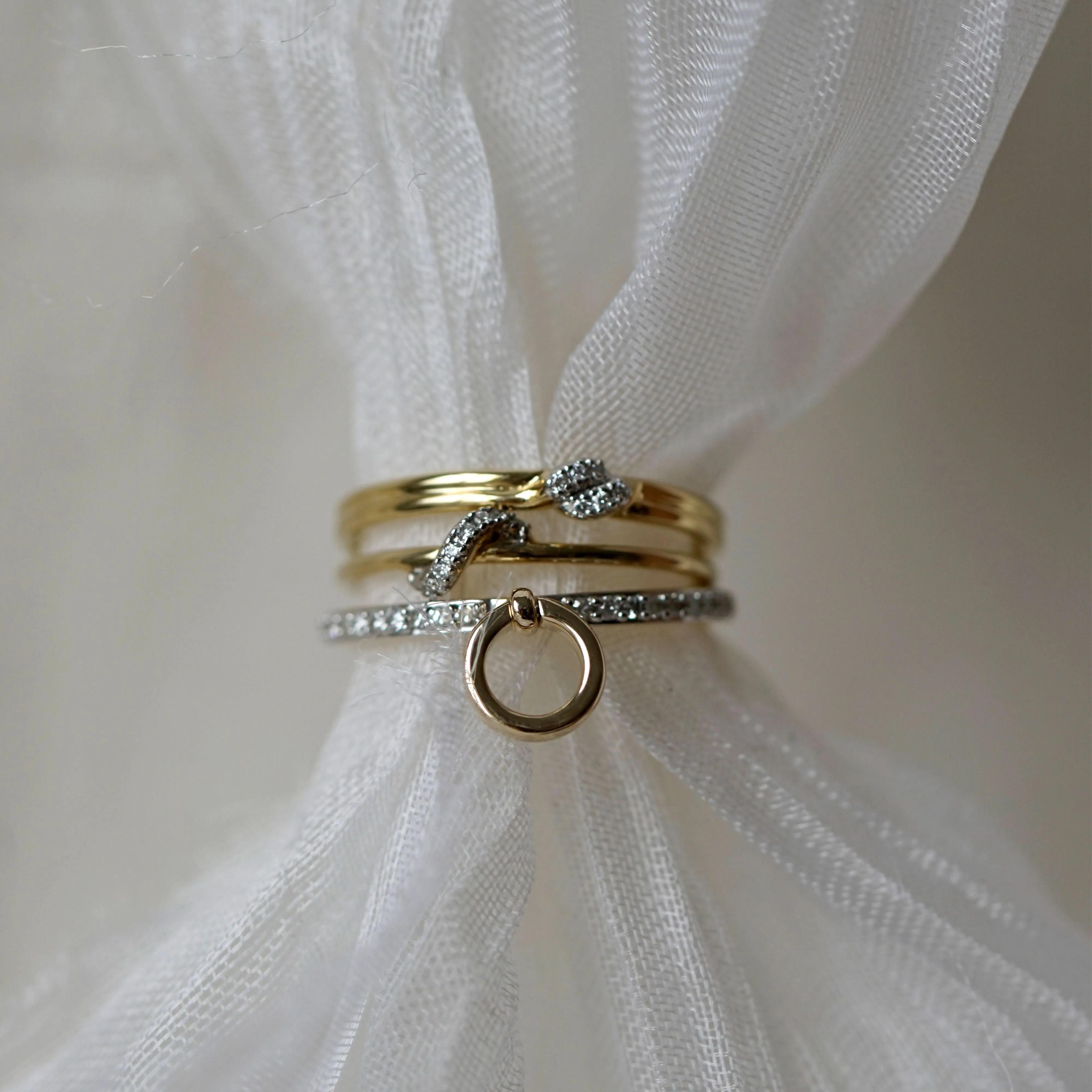 Diamond Touch Thread Ring