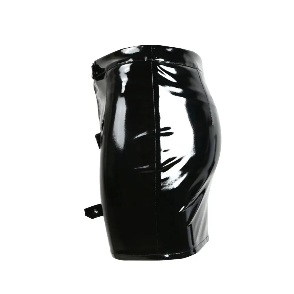 Died Without A Whisper Leather Mini Skirt