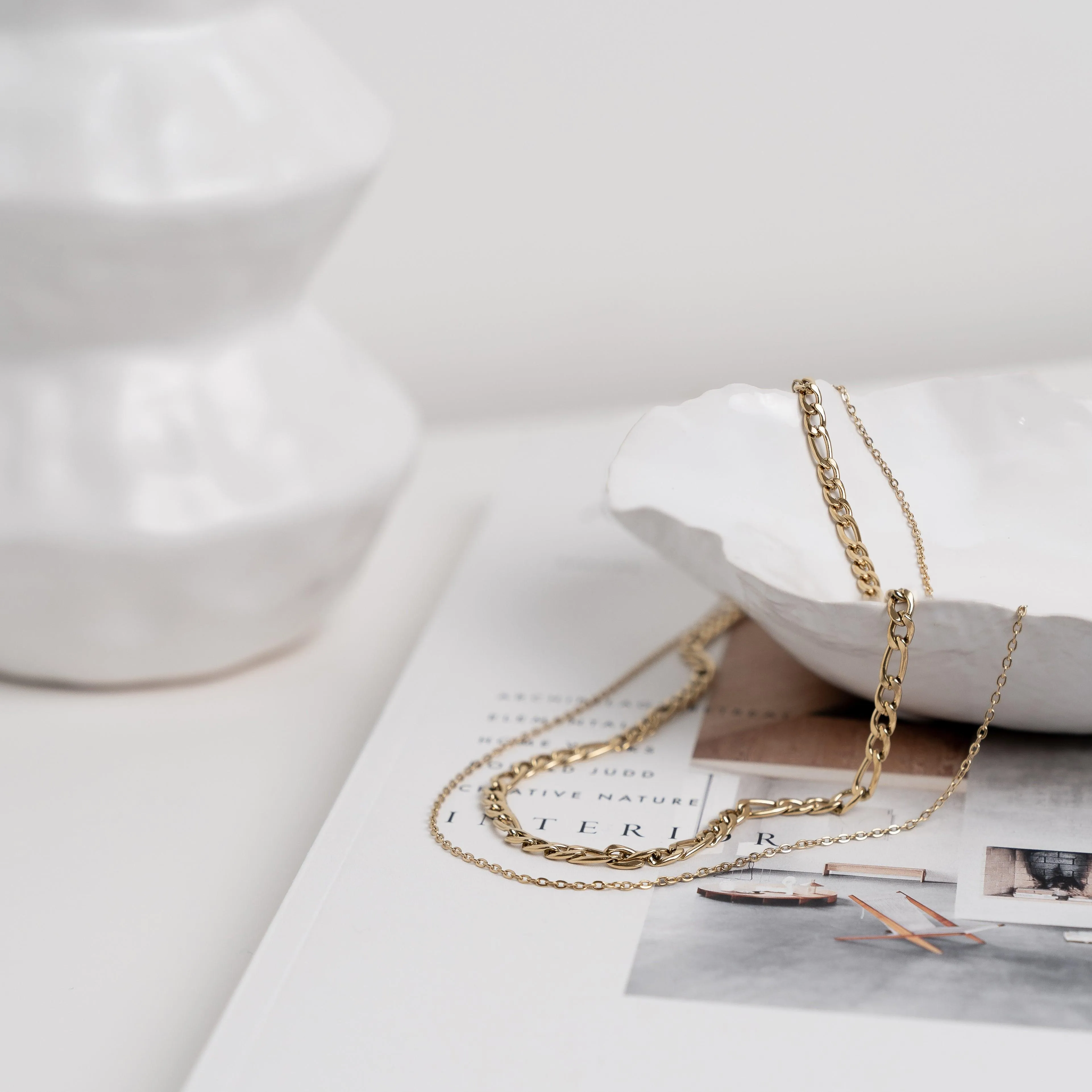 Double Chain Necklace - Gold