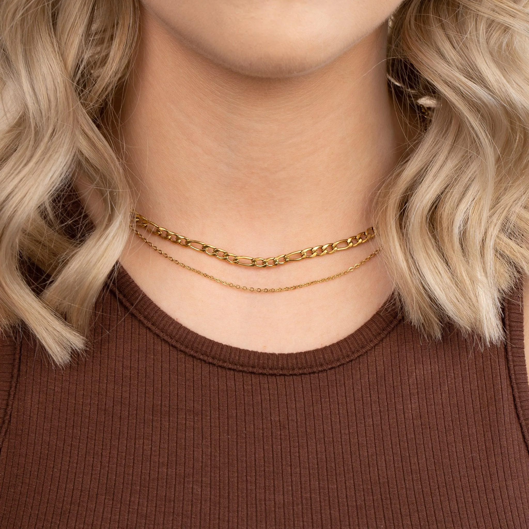 Double Chain Necklace - Gold