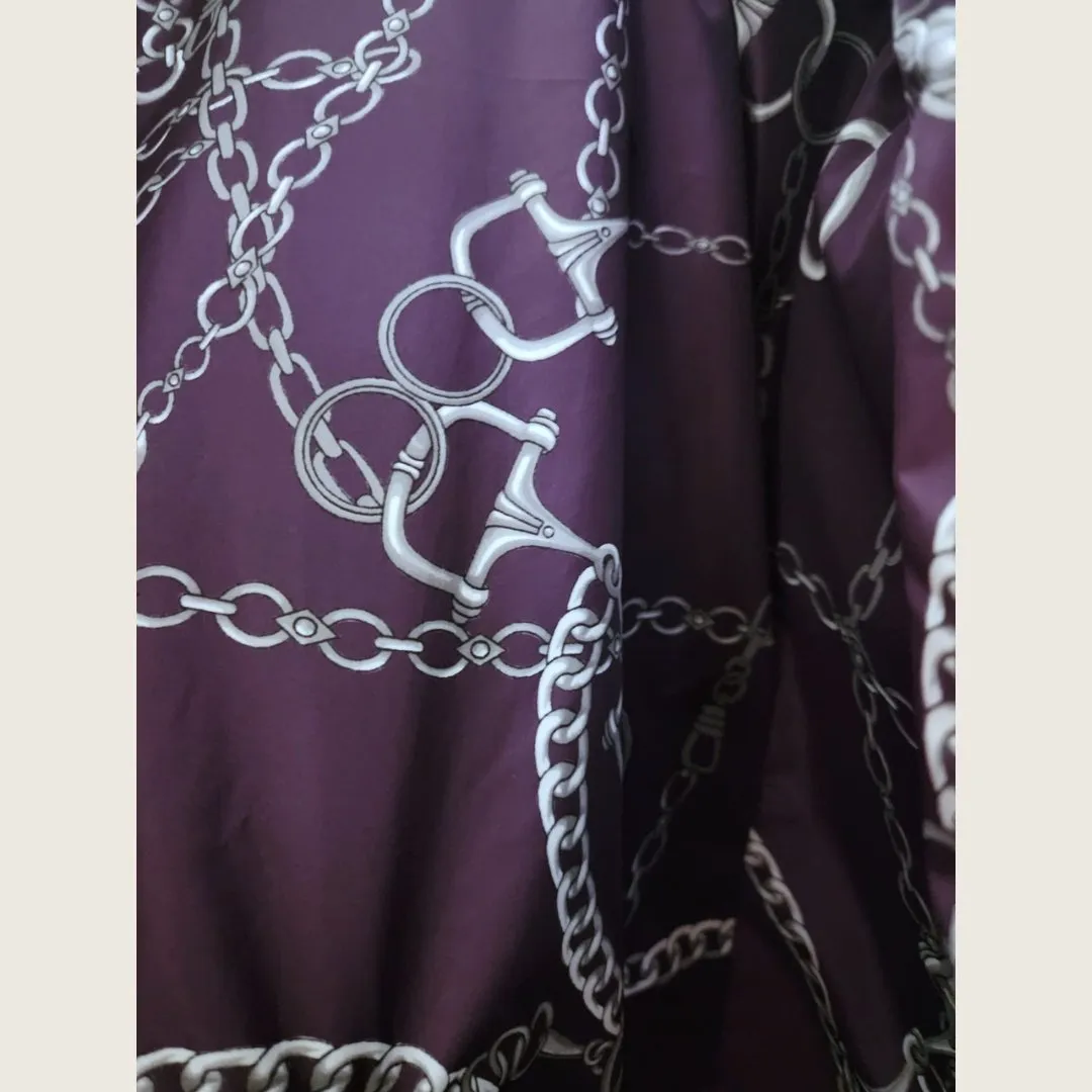 DQD Deep Purple Duck Down Riding Coat with velvet collar