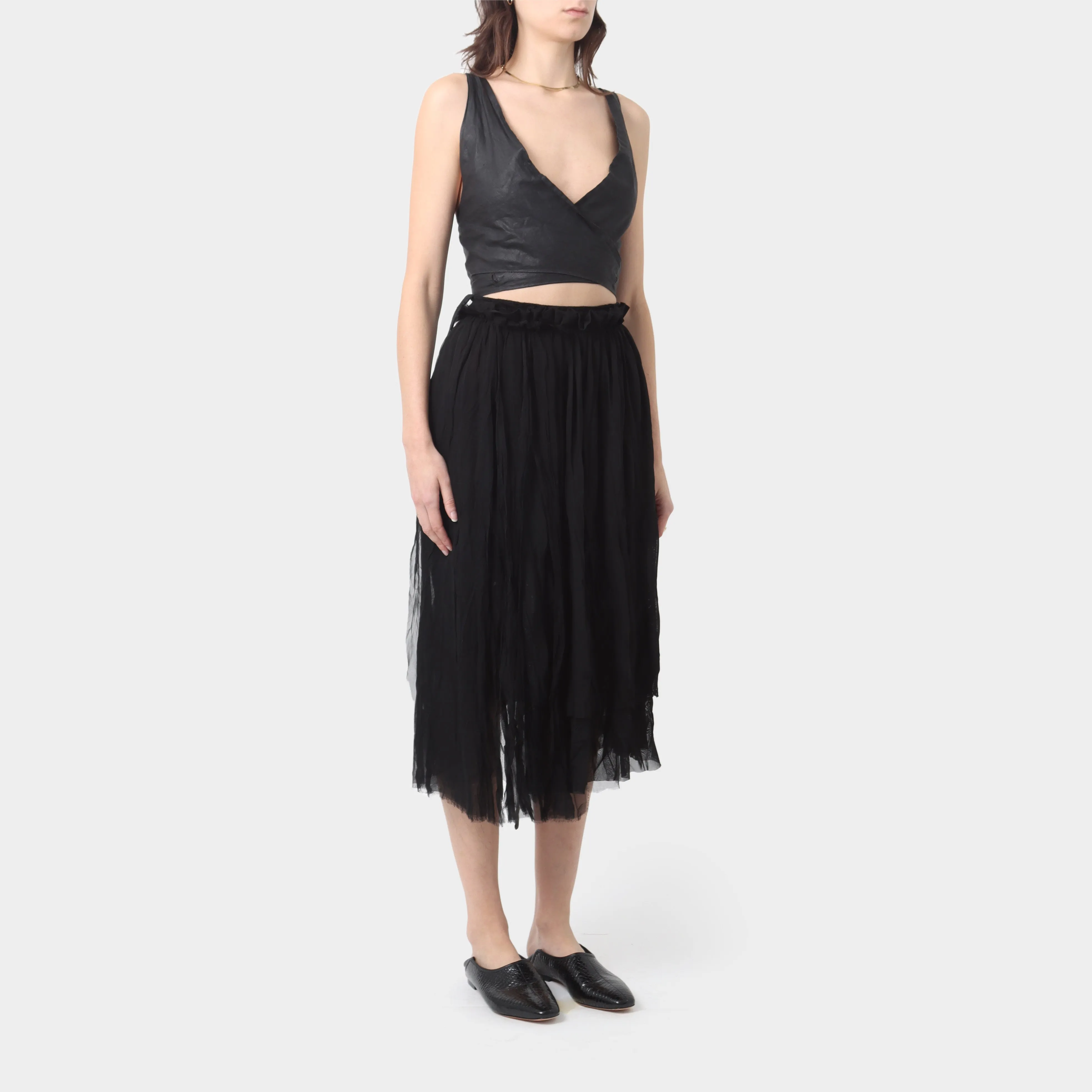 Elena Dawson Layered Chiffon and Tulle Skirt