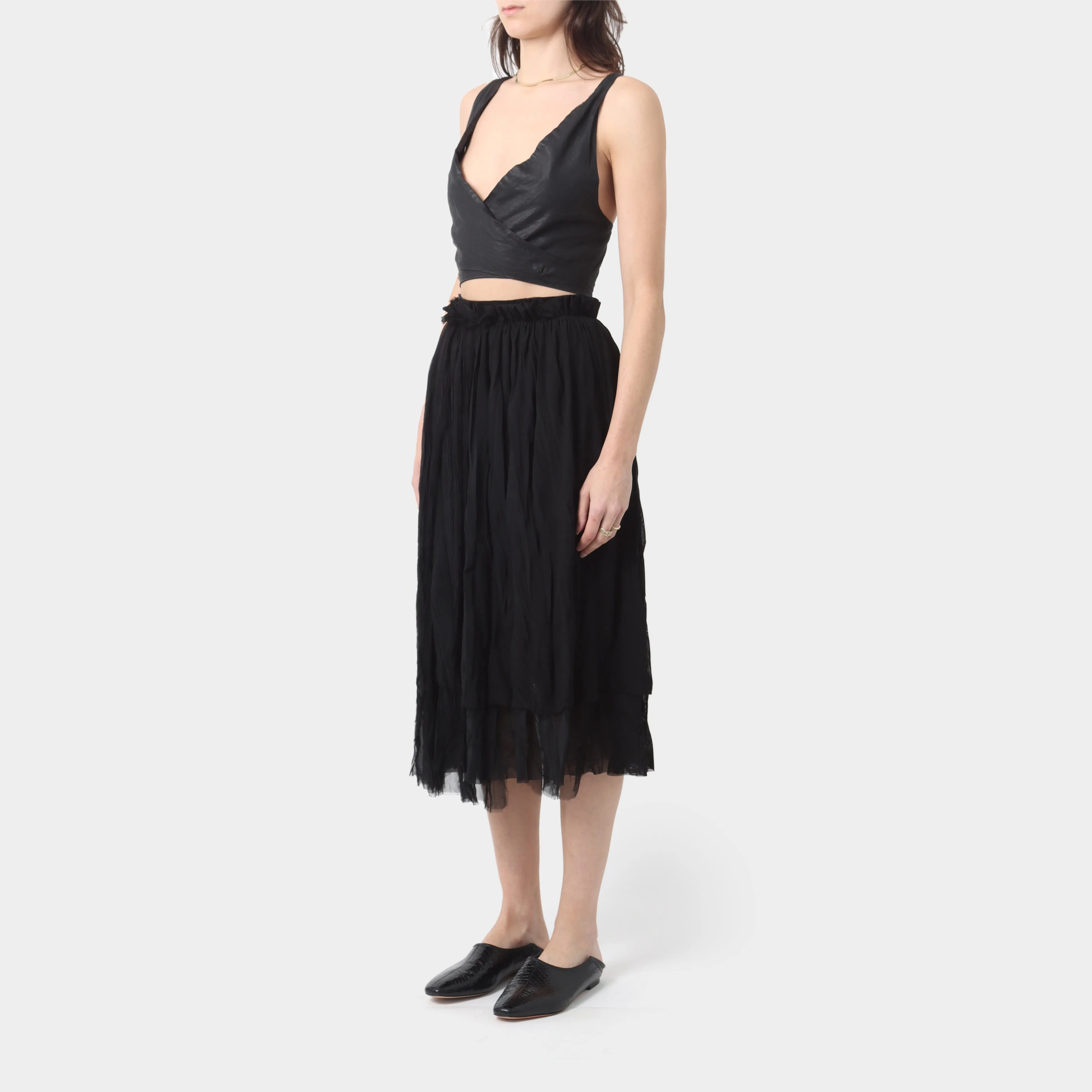 Elena Dawson Layered Chiffon and Tulle Skirt