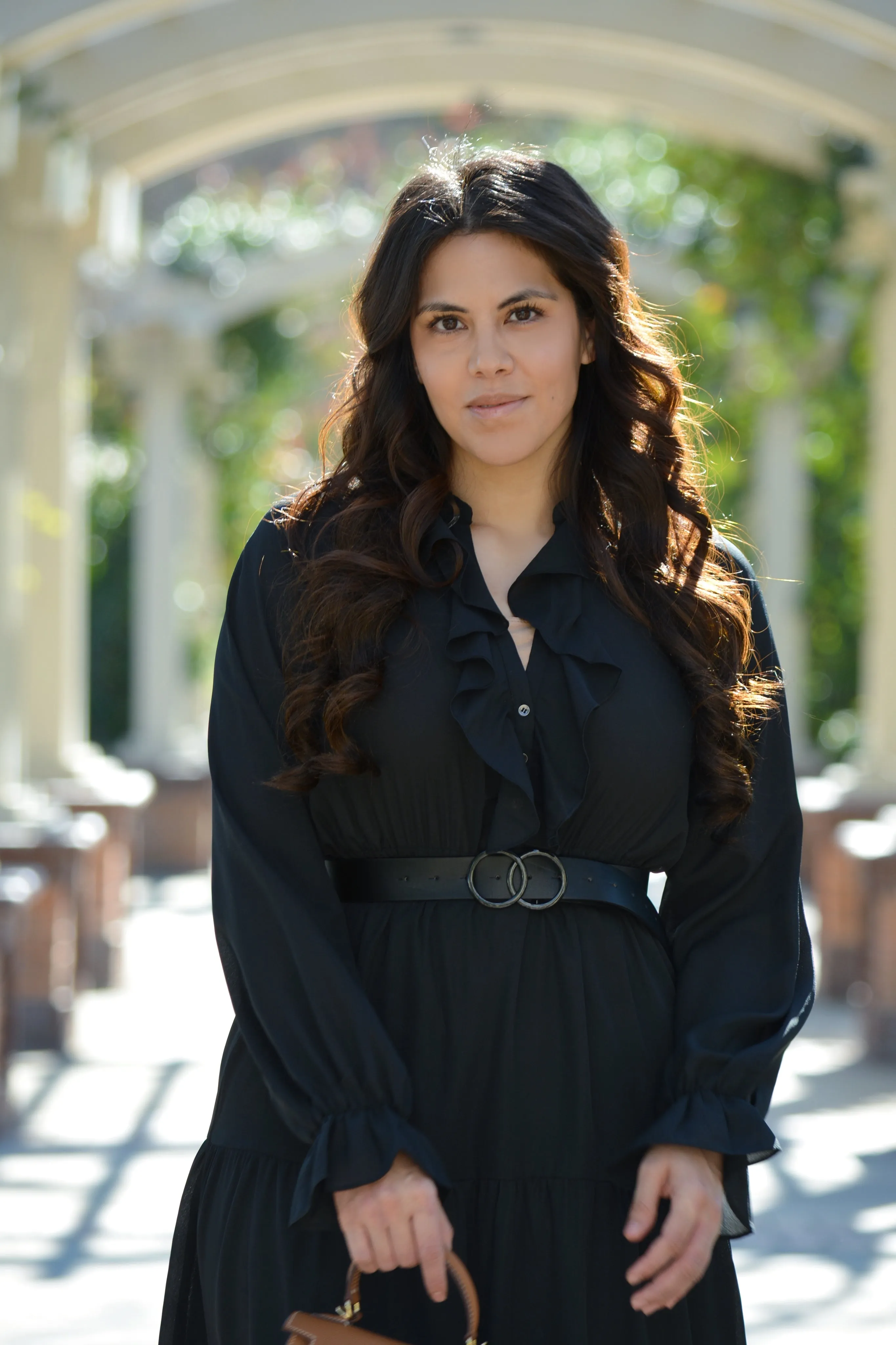 Elizabeth Black Ruffled Dress