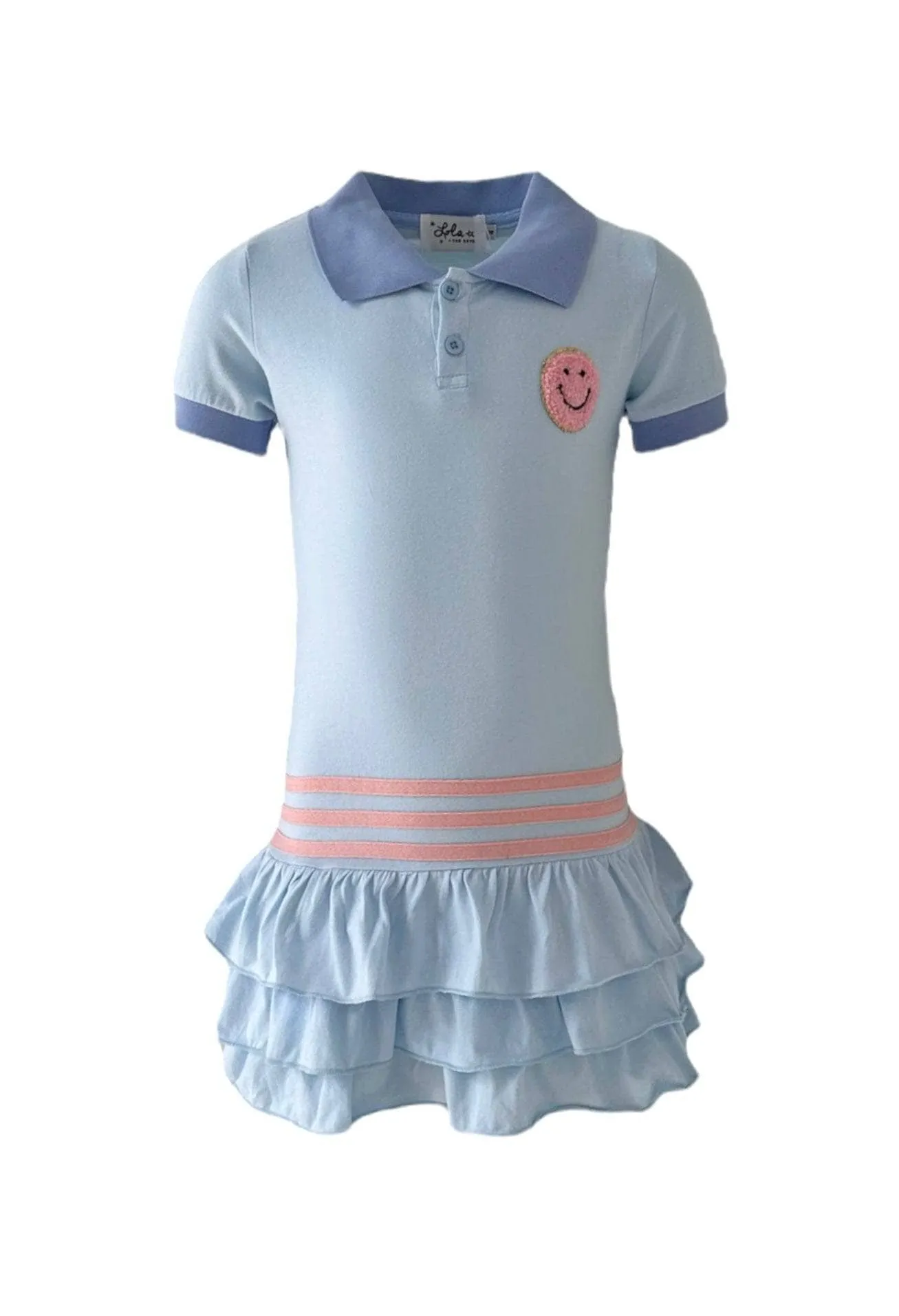 Emoji Ruffle Polo Dress