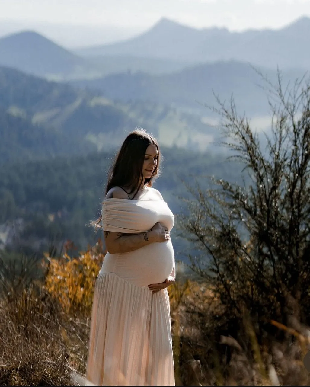 Field of Dreams Maxi Dress - Baby Shower Dress - Maternity Photoshoot Dress