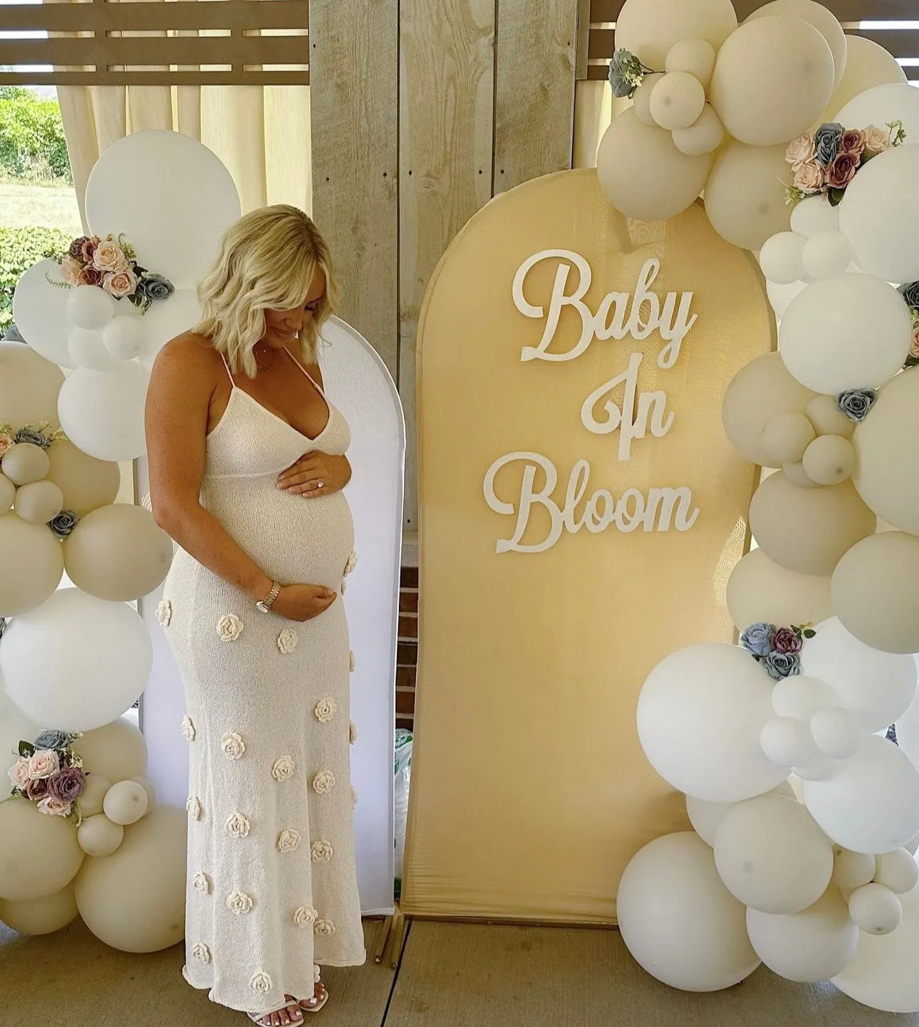 Field of Dreams Maxi Dress - Baby Shower Dress - Maternity Photoshoot Dress