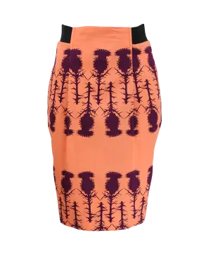 Fit Print Pencil Skirt
