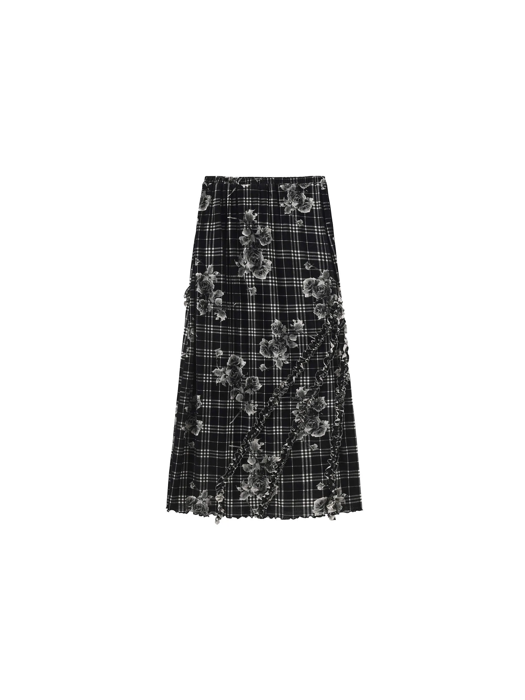 Floral Print A-line Skirt
