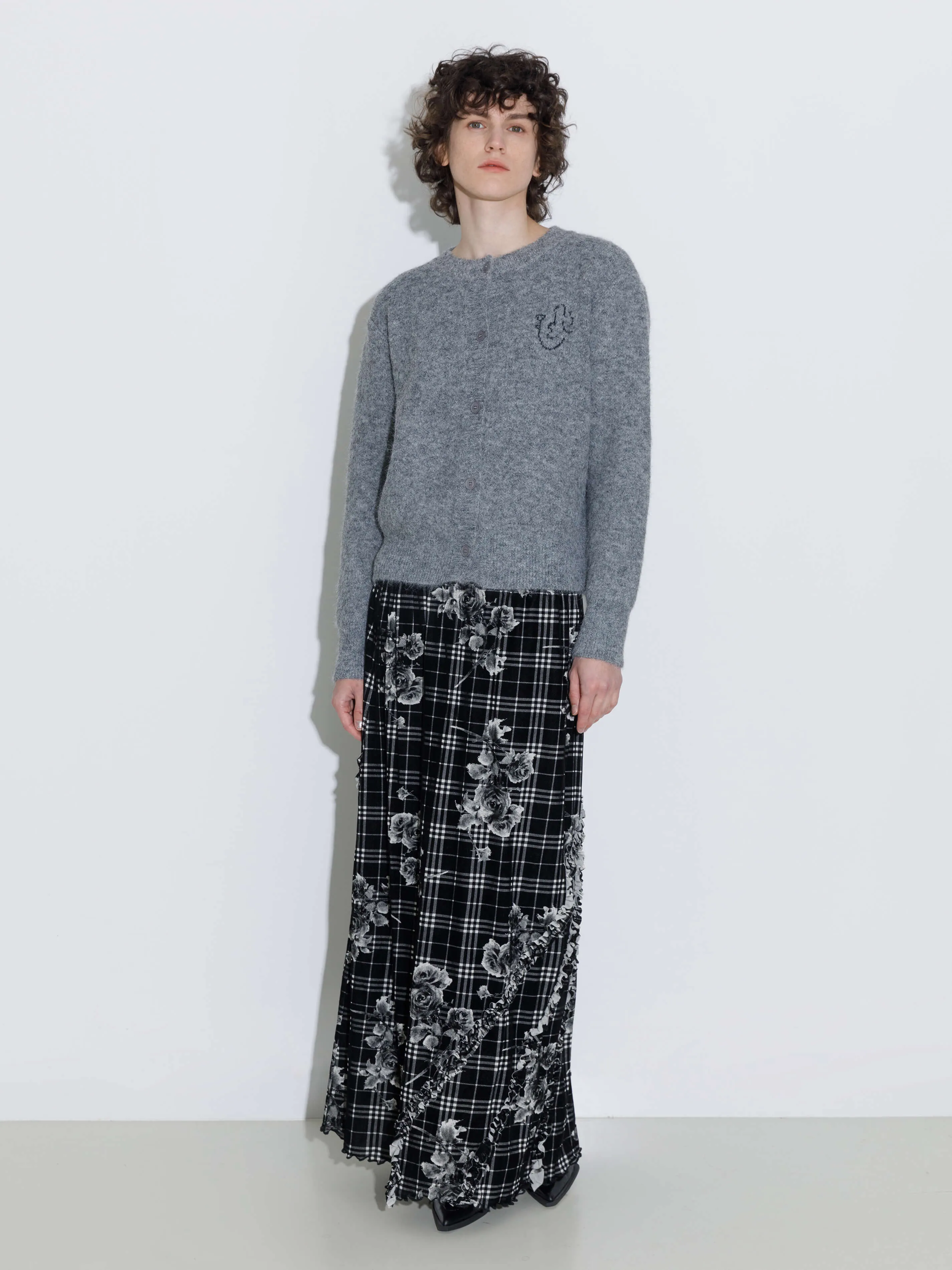 Floral Print A-line Skirt