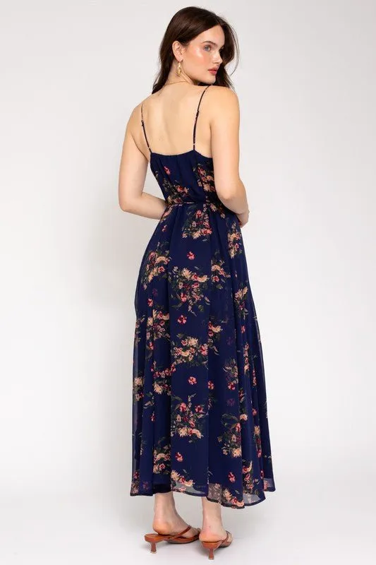Floral Printed Maxi Wrap Dress