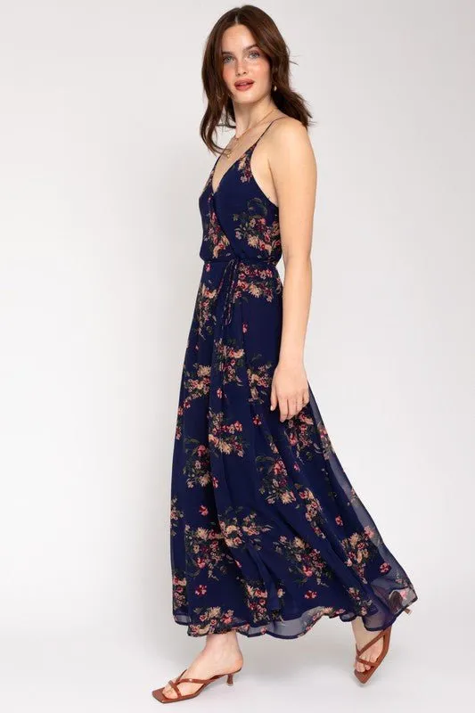 Floral Printed Maxi Wrap Dress