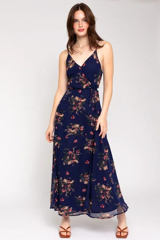 Floral Printed Maxi Wrap Dress