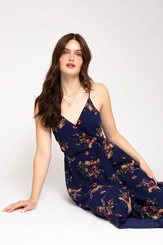 Floral Printed Maxi Wrap Dress