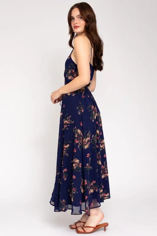 Floral Printed Maxi Wrap Dress