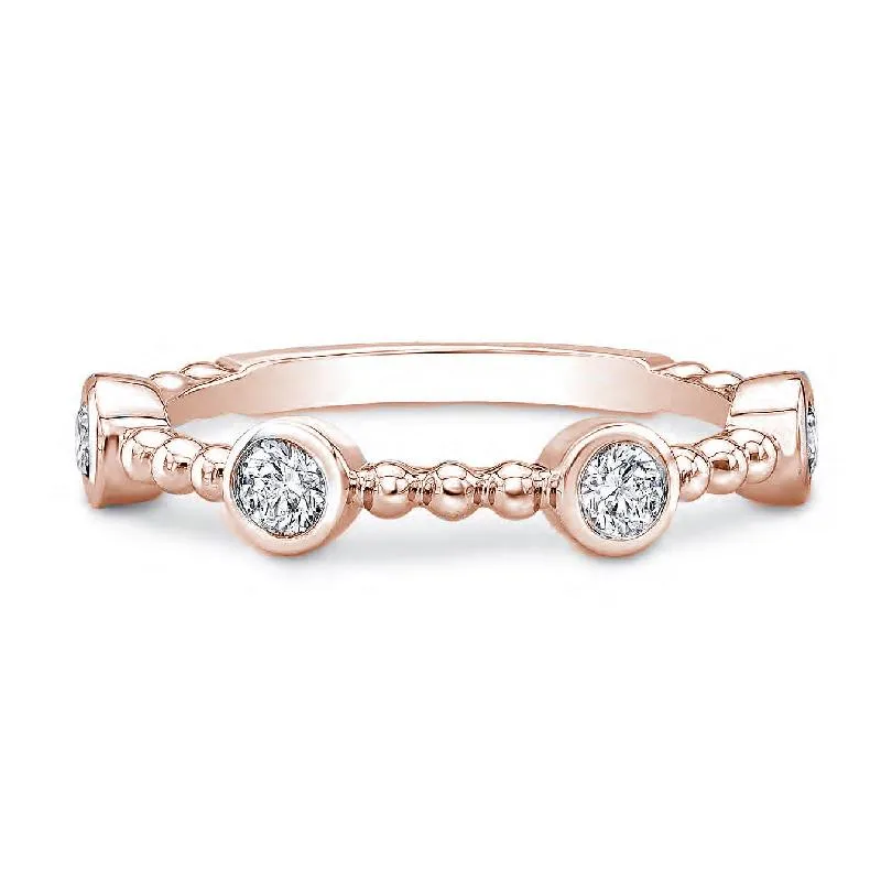 Forevermark Tribute™ 4 Diamond Bead Stack Band