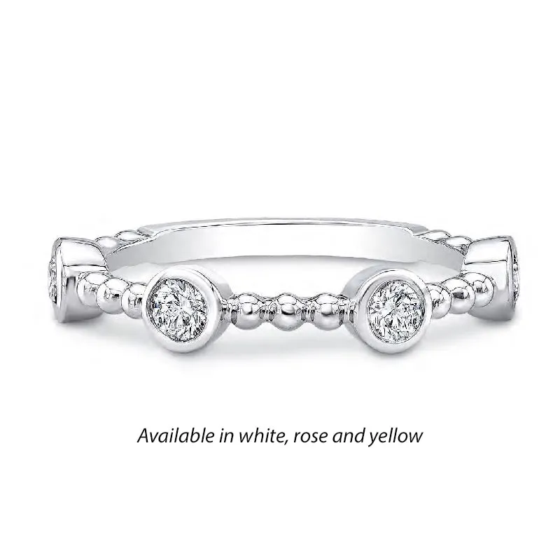 Forevermark Tribute™ 4 Diamond Bead Stack Band