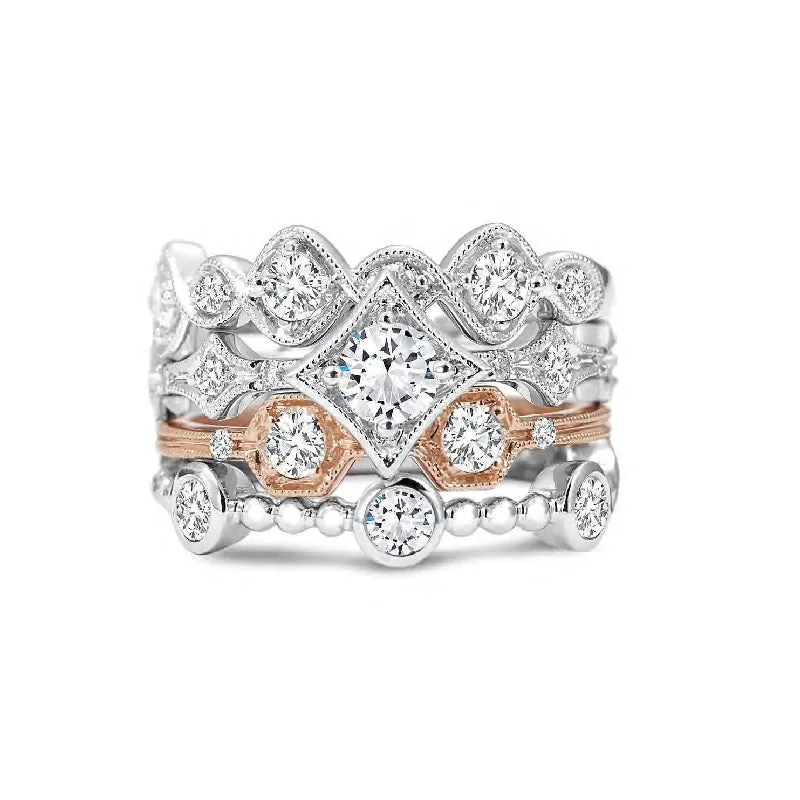 Forevermark Tribute™ 4 Diamond Bead Stack Band
