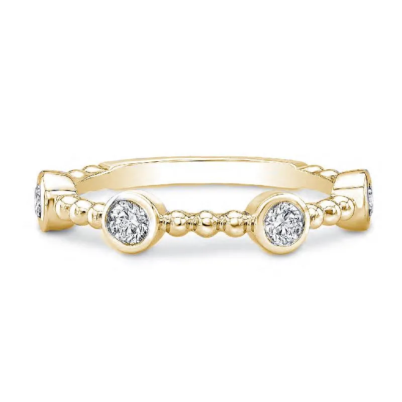 Forevermark Tribute™ 4 Diamond Bead Stack Band