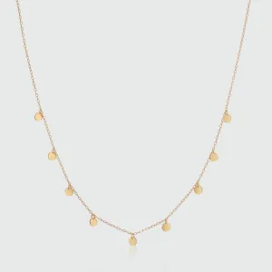 Frascati Yellow Gold Multi Disc Necklace