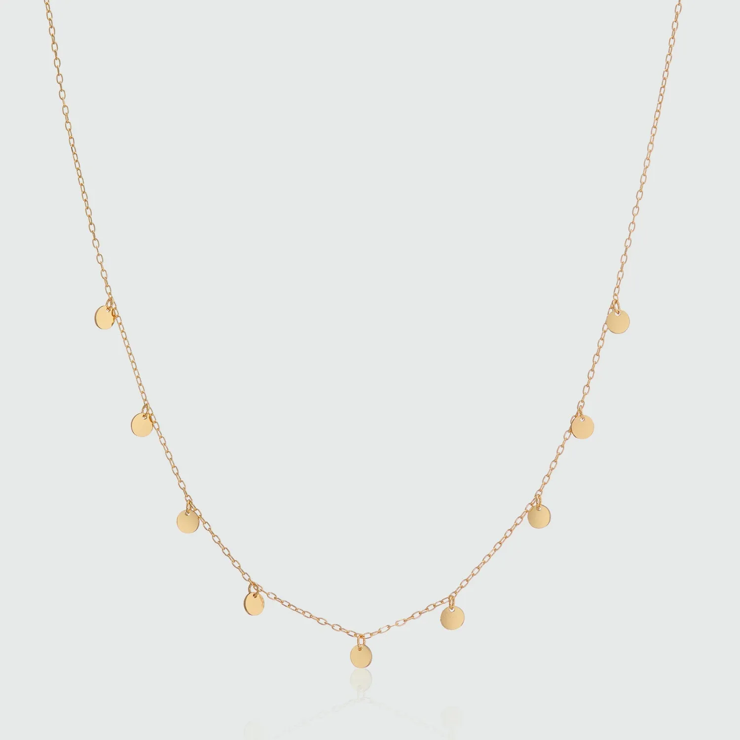 Frascati Yellow Gold Multi Disc Necklace
